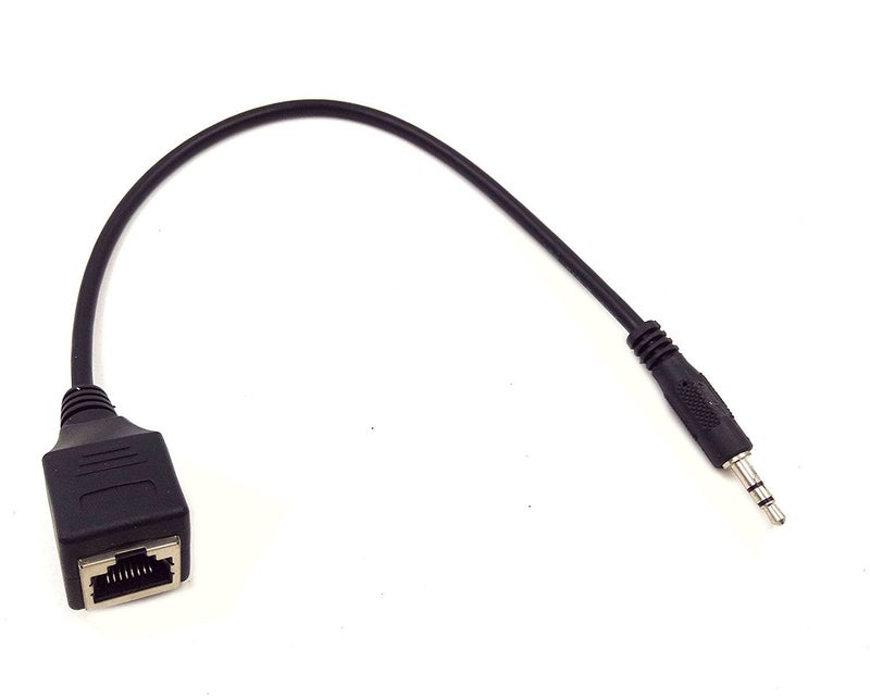 Wpeng Qaoquda 3.5mm 1/8" Stereo Male Plug to RJ45 Female Extender Over Cat5&Cat6 Socket Ethernet Adapter Cable 1Ft/30cm (3.5M/RJ45F) - Image 3